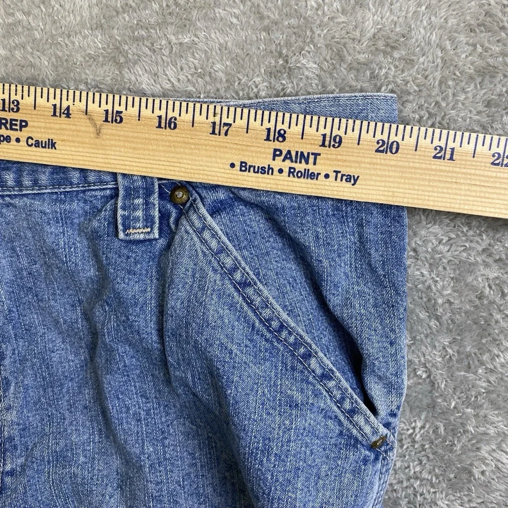 VTG Lee Dungarees Shorts Men Denim 42L Carpenter Work Grunge Baggy Y2K 90s Skate